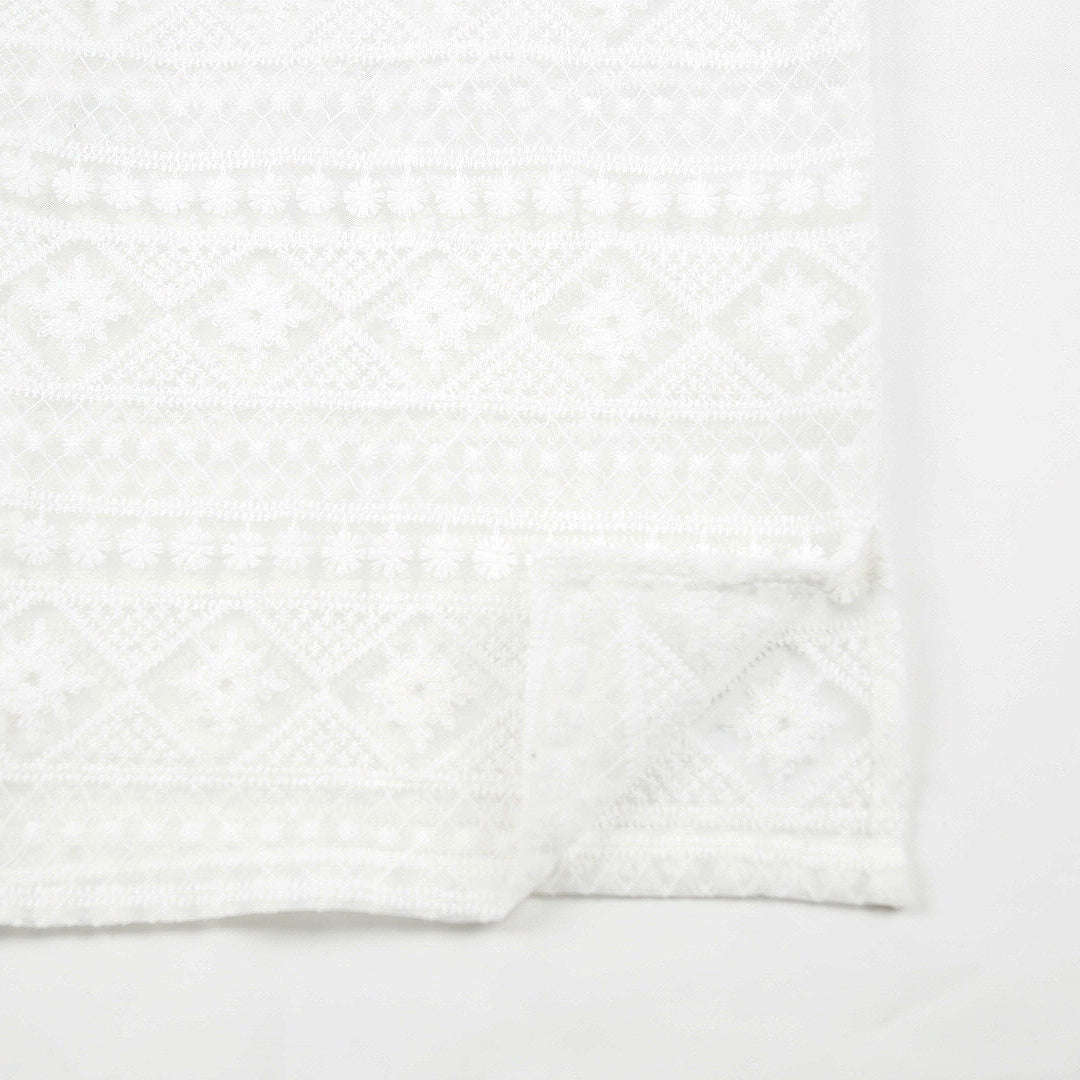 Lace Aloha Shirt - White