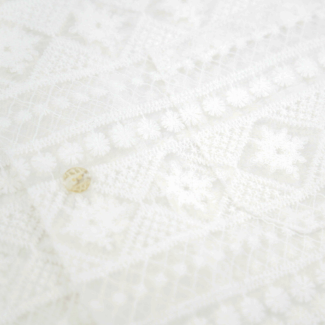 Lace Aloha Shirt - White